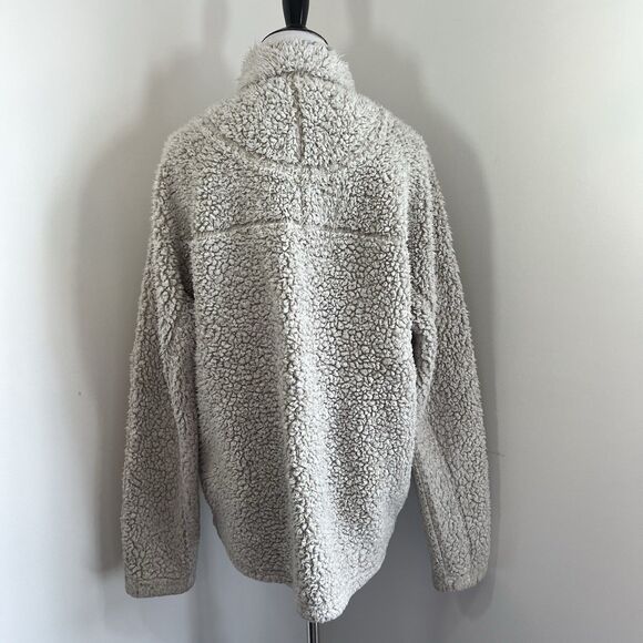 True Grit Fleece Sweater S 1/4 Zip Pullover Original Polar Jacket Beige Frosty - Picture 8 of 15